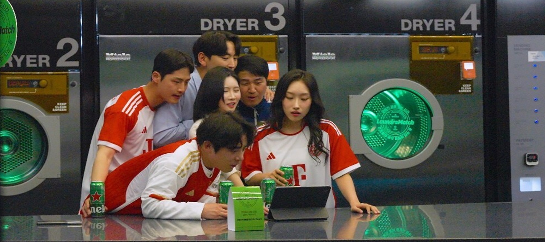 Heineken transforms laundromats into 24-hour sports bars targeting South Korean football fans